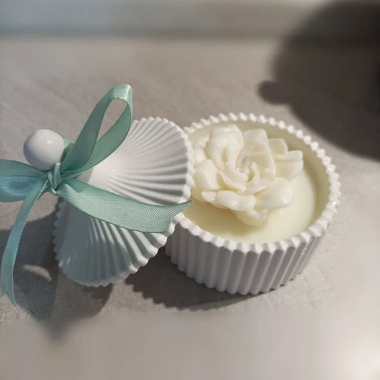 Candela in contenitore in polvere di ceramica