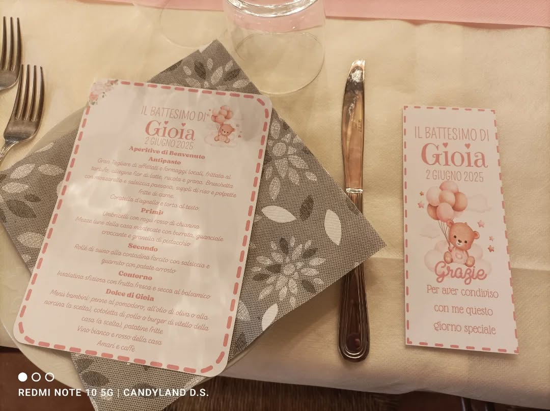 set Menu + segnaposto