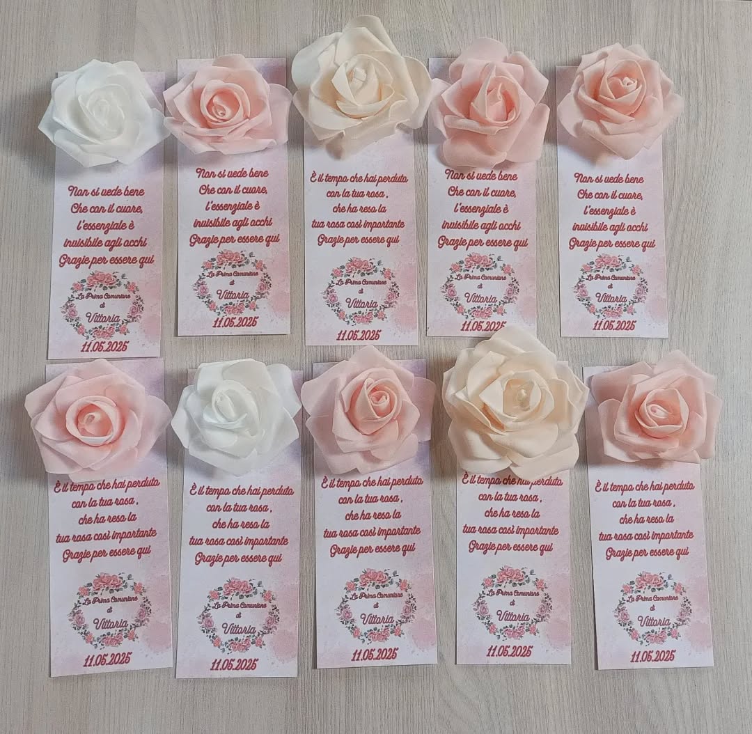 Segnaposto con rosa