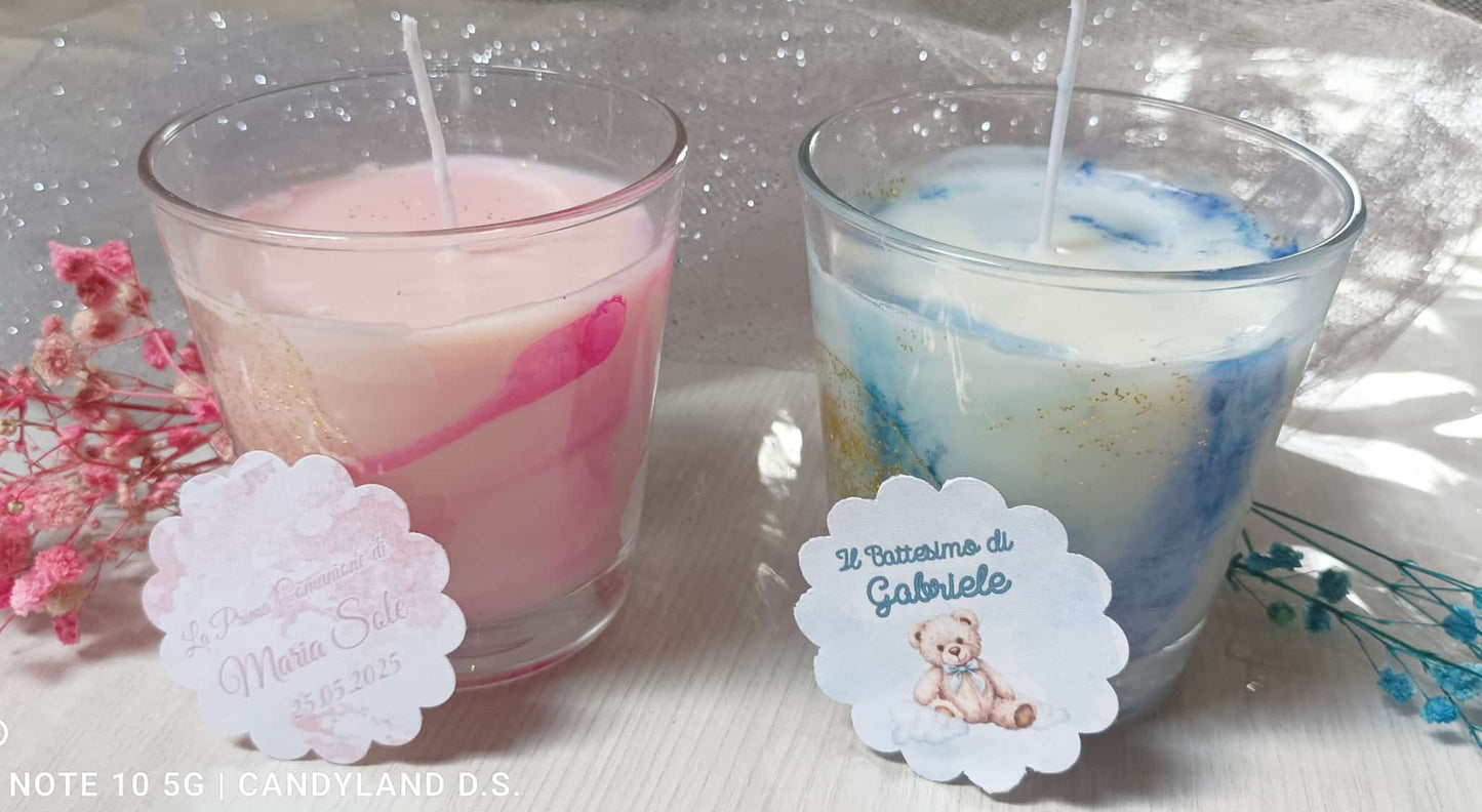 Candela effetto marmo